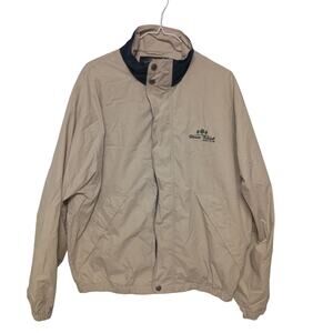 Men's Golf Jacket-Weather Resistant by PAGE & TUTTLE (Size XL, Beige)